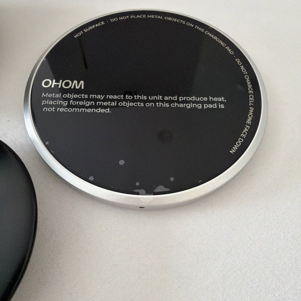 OHOM Ui Ceramic Self-Heating Mug Warmer Kit Inkstone Black Expel Coffee Tea NIB - Picture 7 of 10